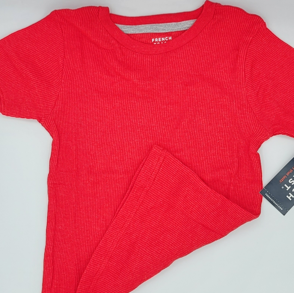 French Toast- (NWT) Red Ripped Short-Sleeve, Scoop-Neck T-Shirt